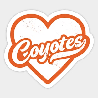 Vintage Coyotes School Spirit // High School Football Mascot // Go Coyotes Sticker